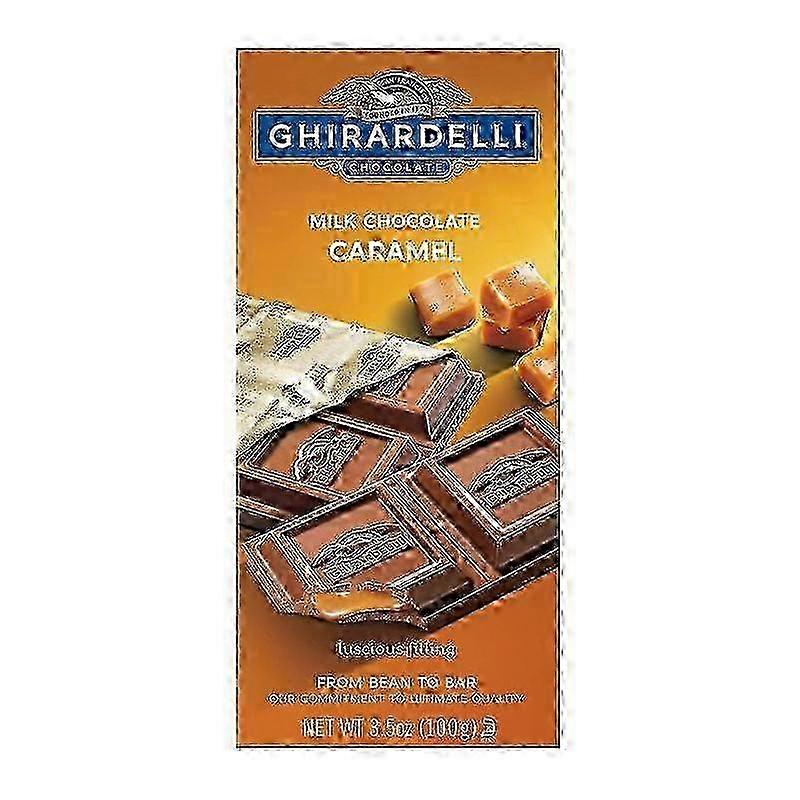 Ghirardelli Milk Chocolate & Caramel Bar, 3.5 Oz