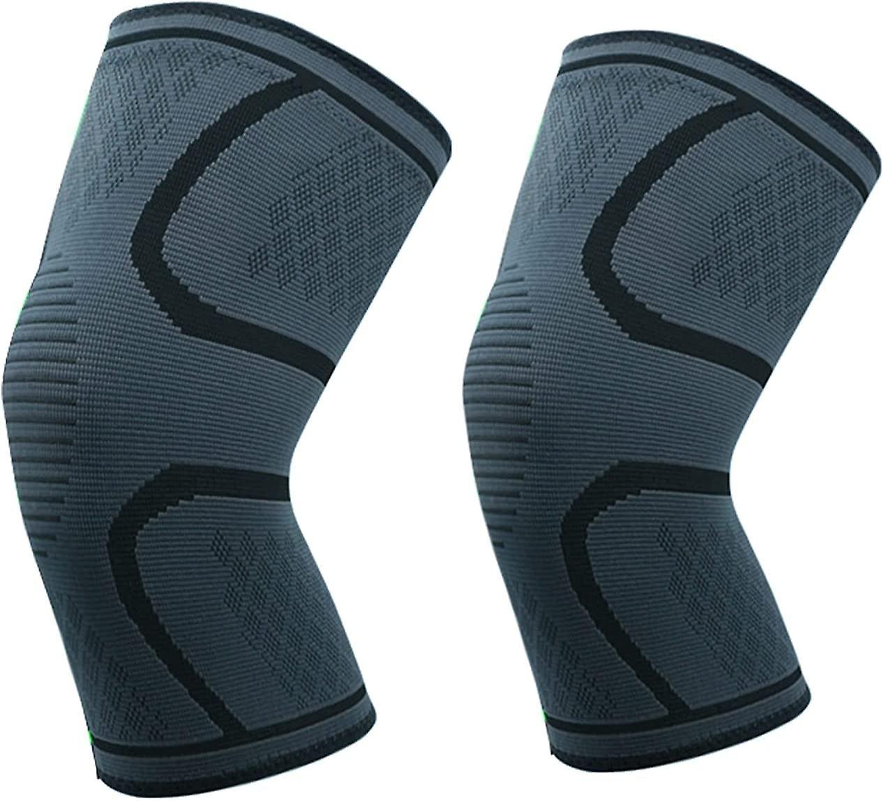 Sports Knee Pads, Knee Support Compression Bandage, Elastic Knee Support Running Cycling Basketball Volleyball Skateboarding Fitness Arthritis (Black)