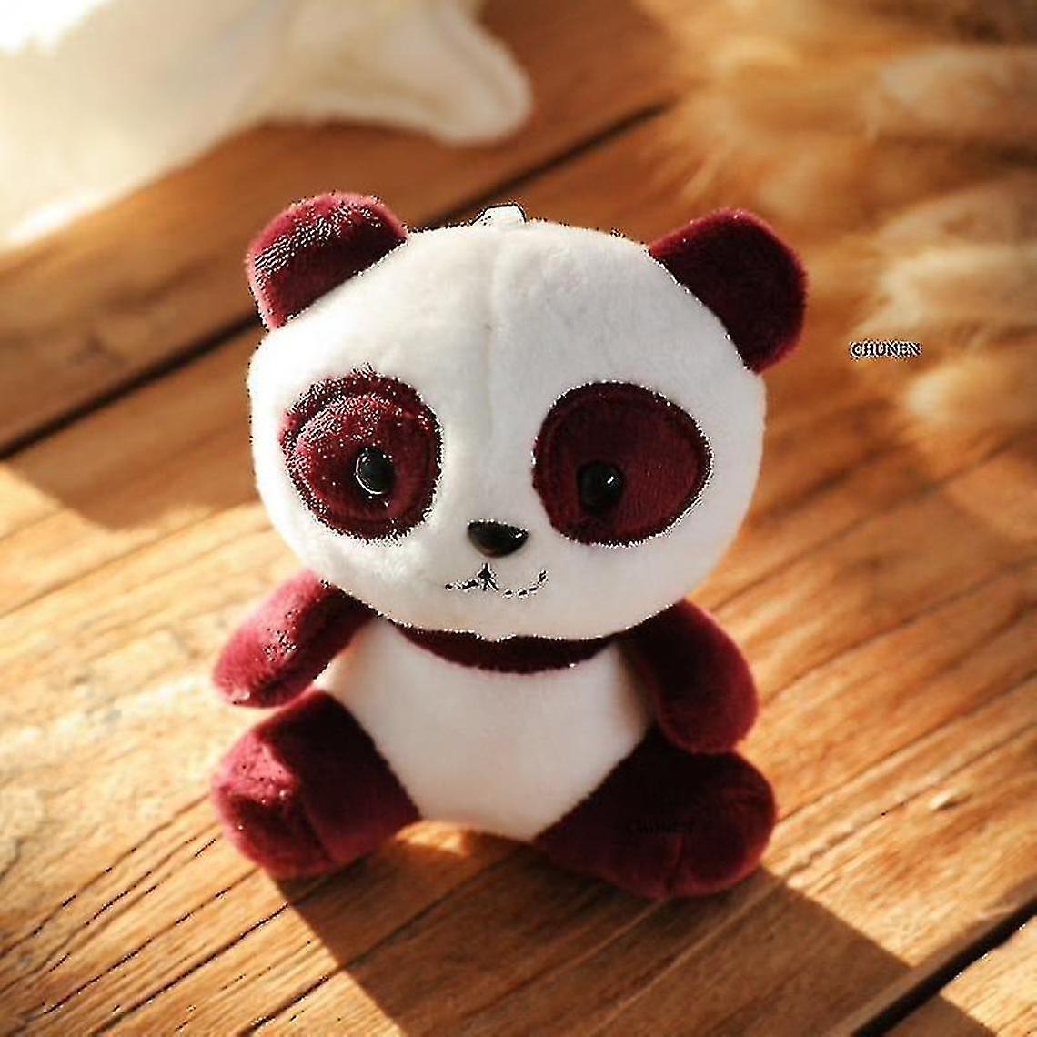 12cm Plush Cotton Panda Dangling Cobblestone Doll Purple