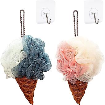 Bath Shower Sponge, Foam Bath Shower Ball Exfoliating Bath Flowers Bath Loofah for Women And Men 11*12cm