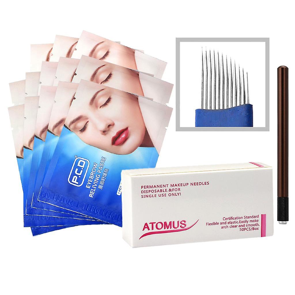 Microblading Permanent Maquillage Sourcils Tatouage Aiguilles Stylo Soulager Paster#4