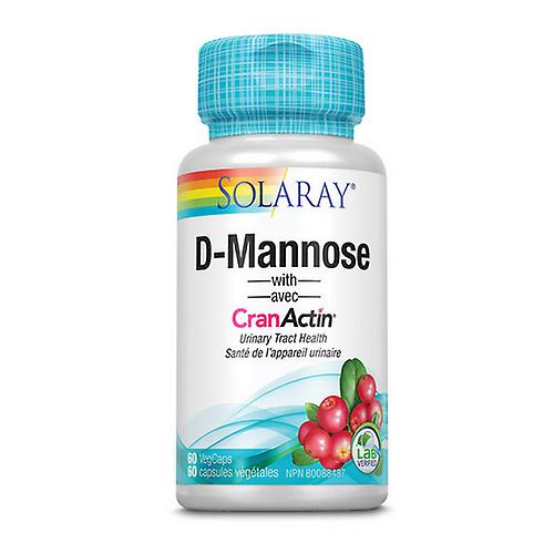 Solaray D-Mannose with CranActin, 60 Caps (Pack of 2)