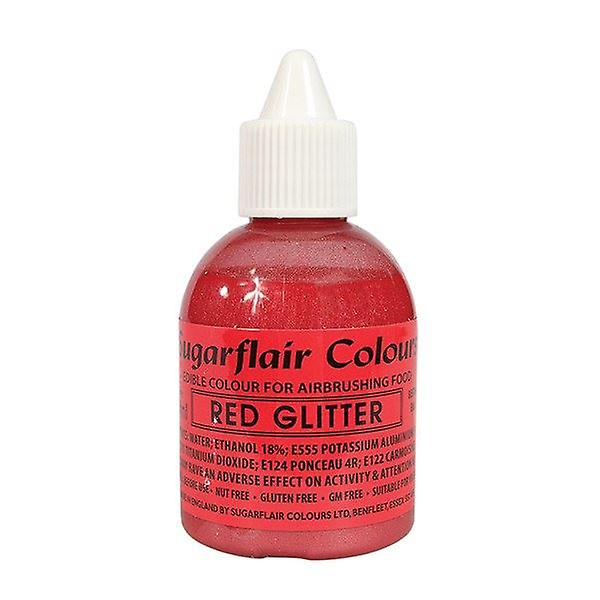 Sugarflair Airbrush Colours 60ml - Glitter Red