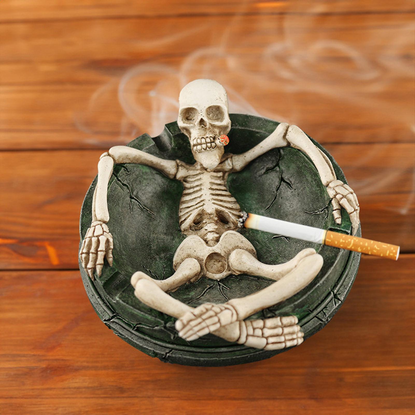 Skeleton Man Cigar Ashtray Tabletop Creative Resin Fun Ashtray