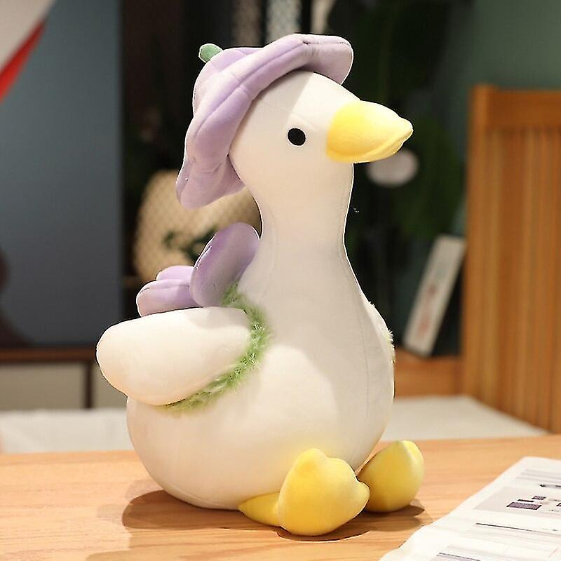 Kawaii 35cm Duck Doll Flower Duck Plush Toy Stuffed Animal Plush Toy Best Gift Plushie Toy Simulation Funny Doll