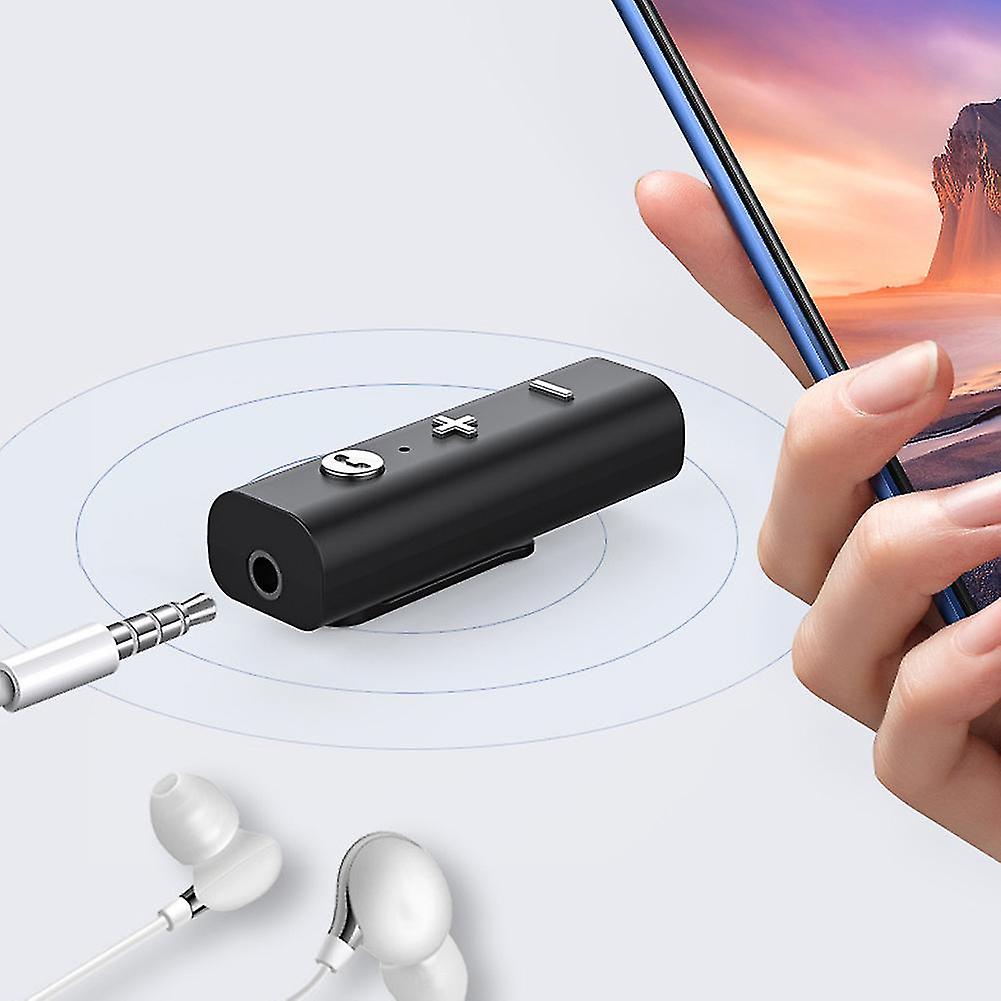 3.5mm AUX Bluetooth 5.0 Wireless Audio Receiver, 90mAh Battery