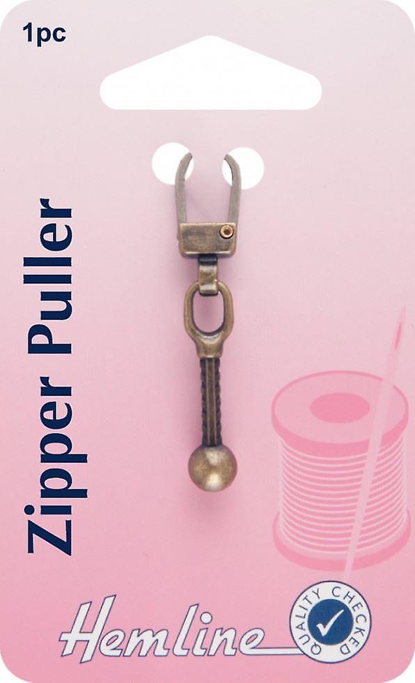 Hemline Zip Puller Bronze - each