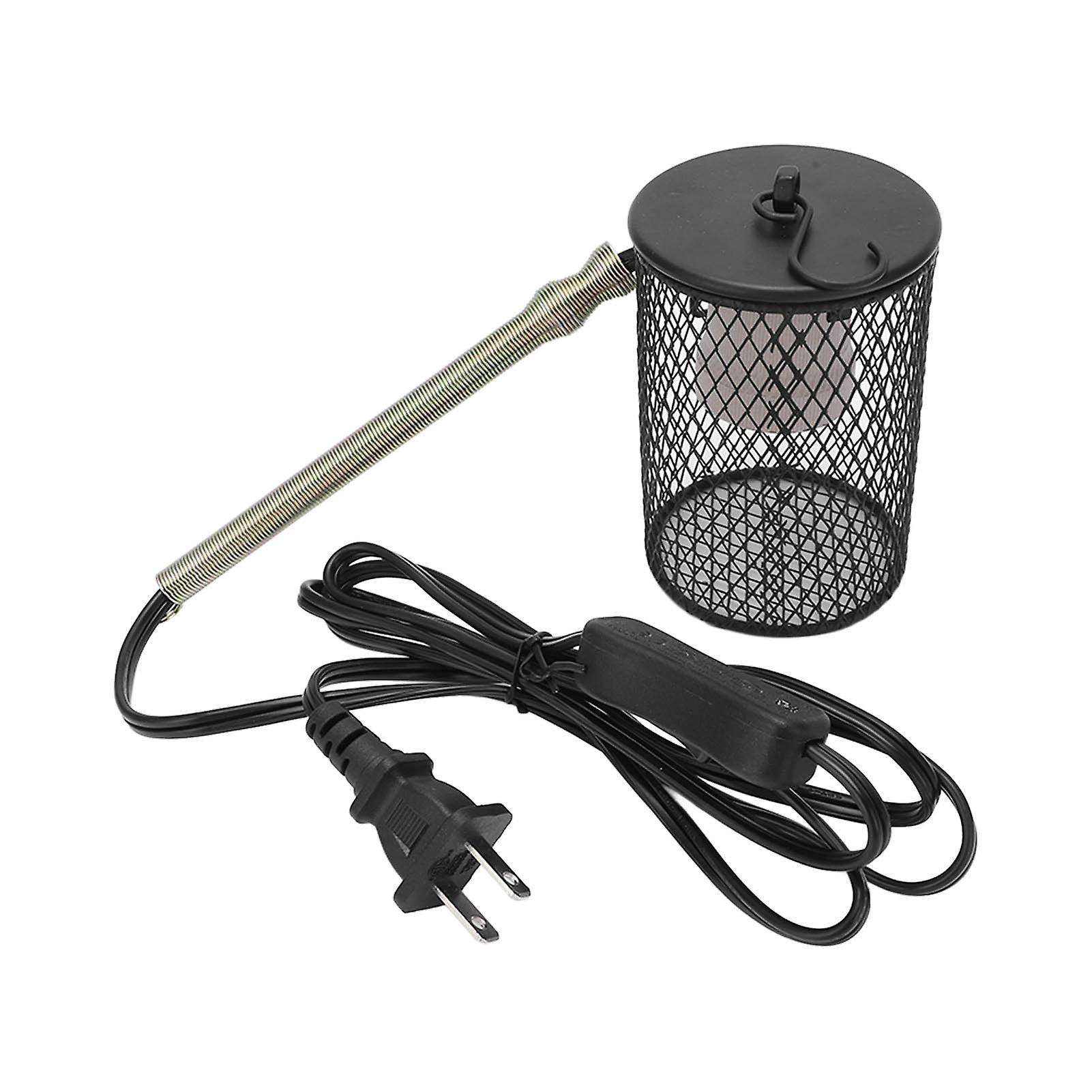 Reptile Heat Lamp Shade Professional Safe Prevents Scalding Reptile Insulation Lamp Shade for Reptiles Turtles Lizards US Plug 110V