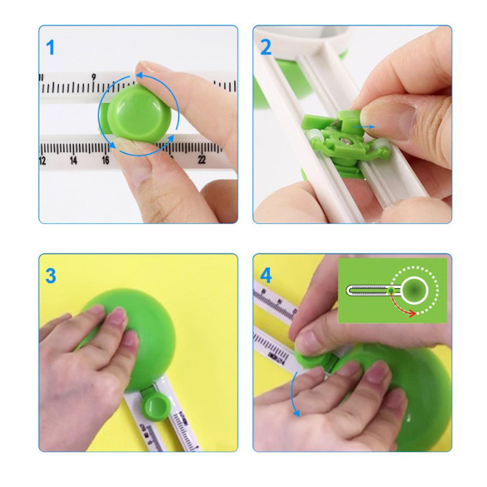 Paper Circle Cutter Adjustable Round Cardboard Trimmer Greeting Card Crafts Cutting Tool 