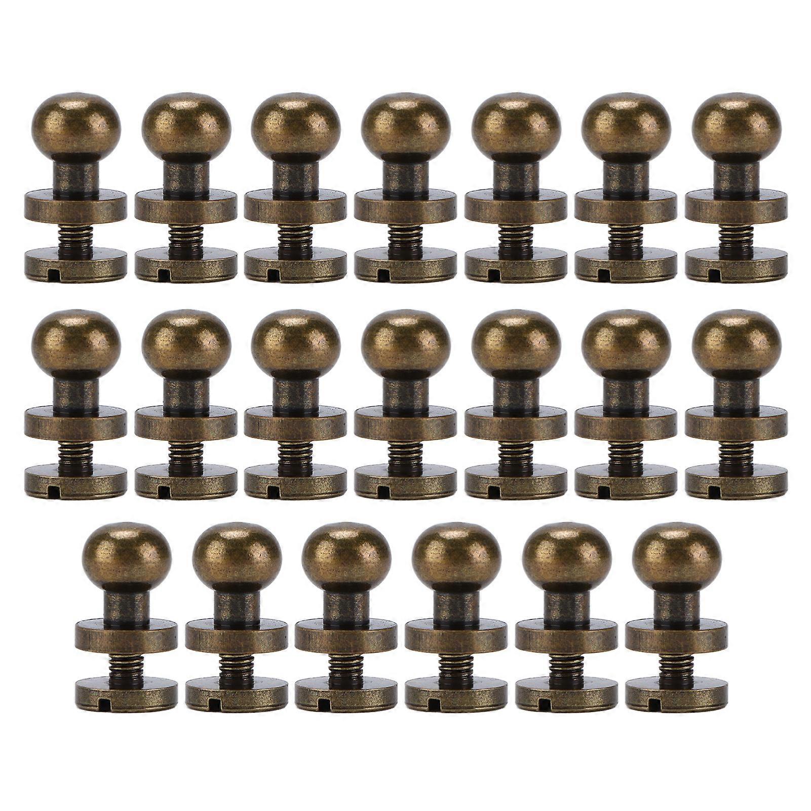 Lot de 20 rivets en laiton bronze résistants à l'usure, accessoires de quincaillerie pour sacs à main, chaussures et vêtements, 10 x 8 mm