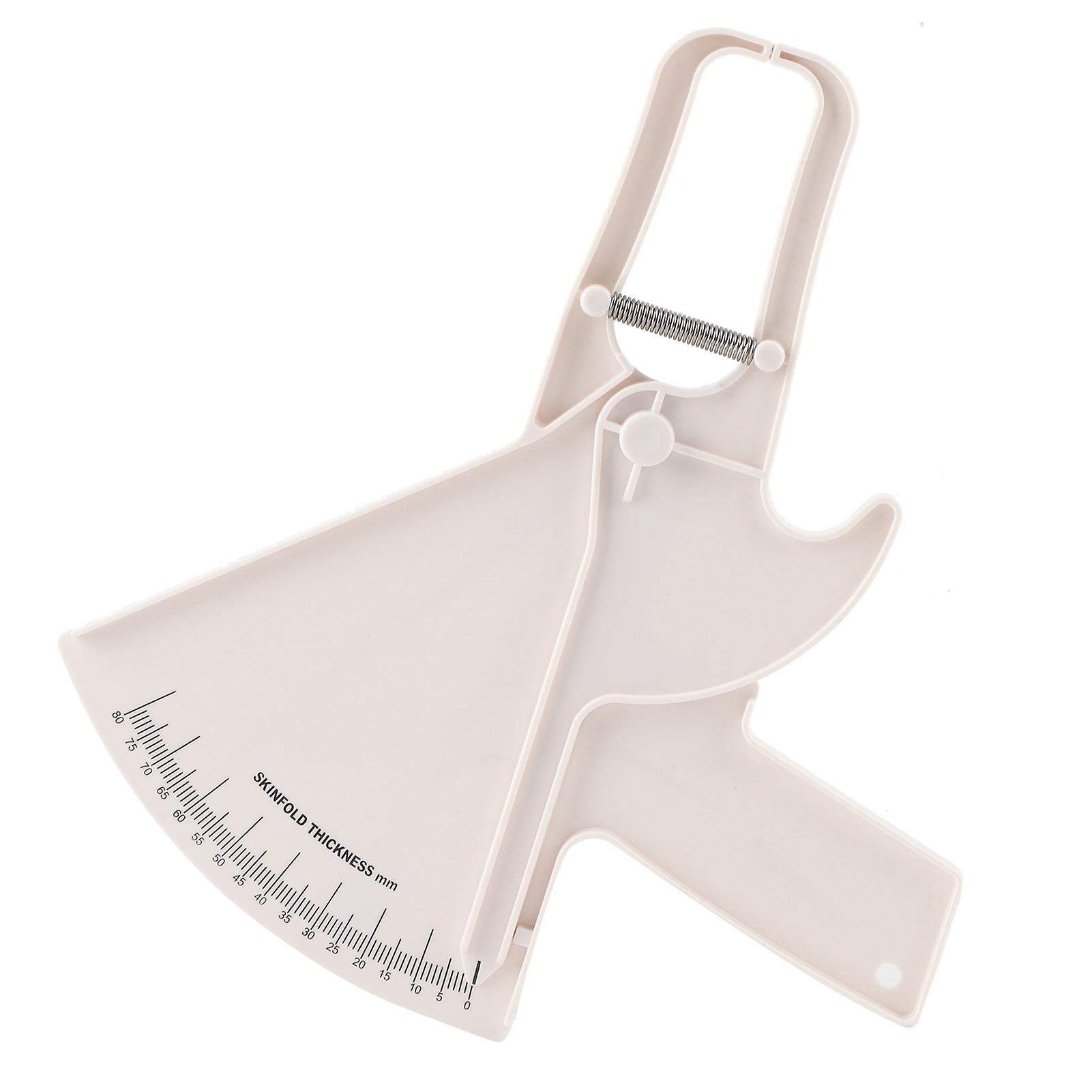 Women Men Body Fat Measure Skinfold Thickness Caliper Fitness Shaper Tester White