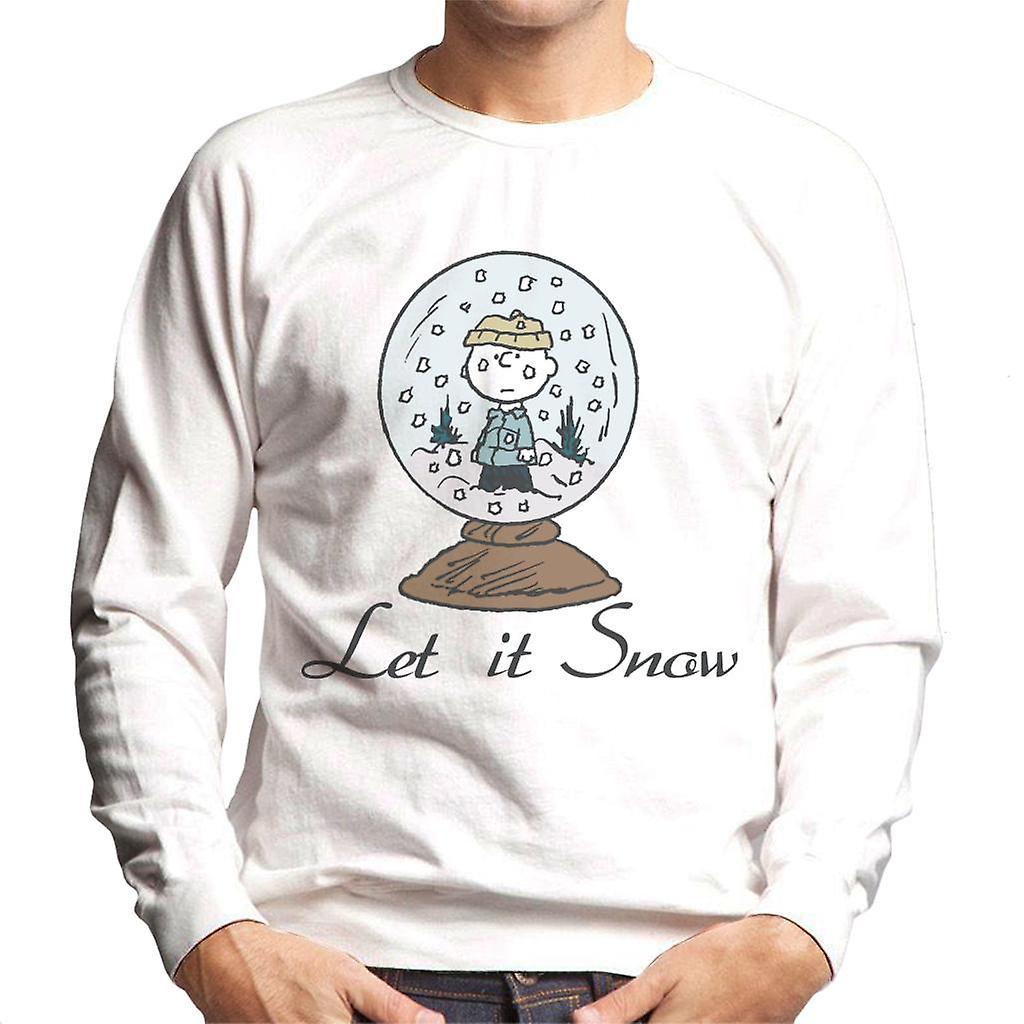 Peanuts Charlie Brown Let It Snow Globe Men's Sweatshirt