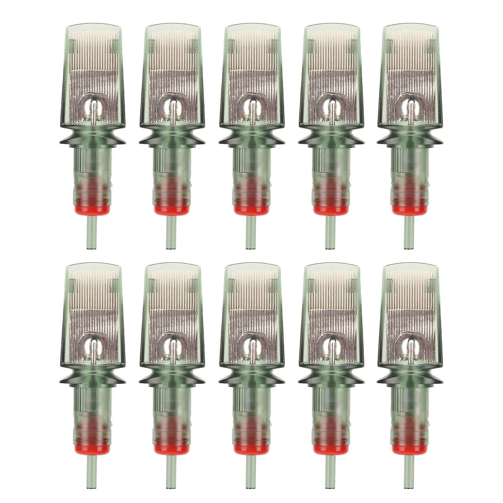 10pcs Curved Shading Needles Disposable Ultra Thin Curved RM Stainless Steel Shading Cartridge Needle 1239RM