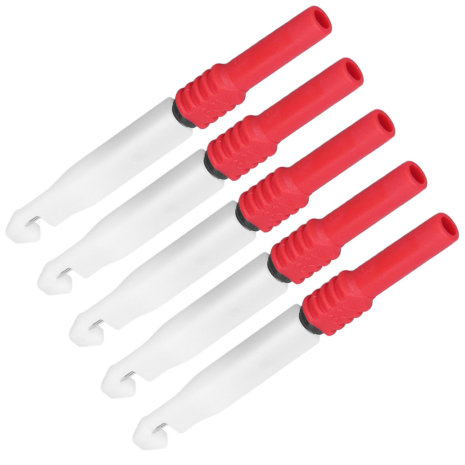 5Pcs 0.7mm Test Probe Piercing Needle Set with Sheath 30009 Red