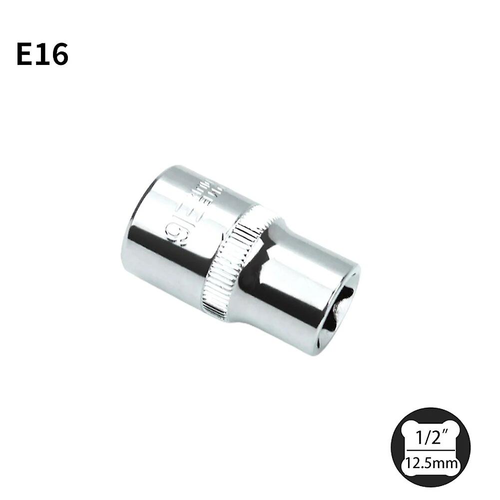 1/2 Inch Square Drive to 1/4 Inch Hex Socket Adapter for Ratchet End Wrench Hand Tools for E Type Socket~4721