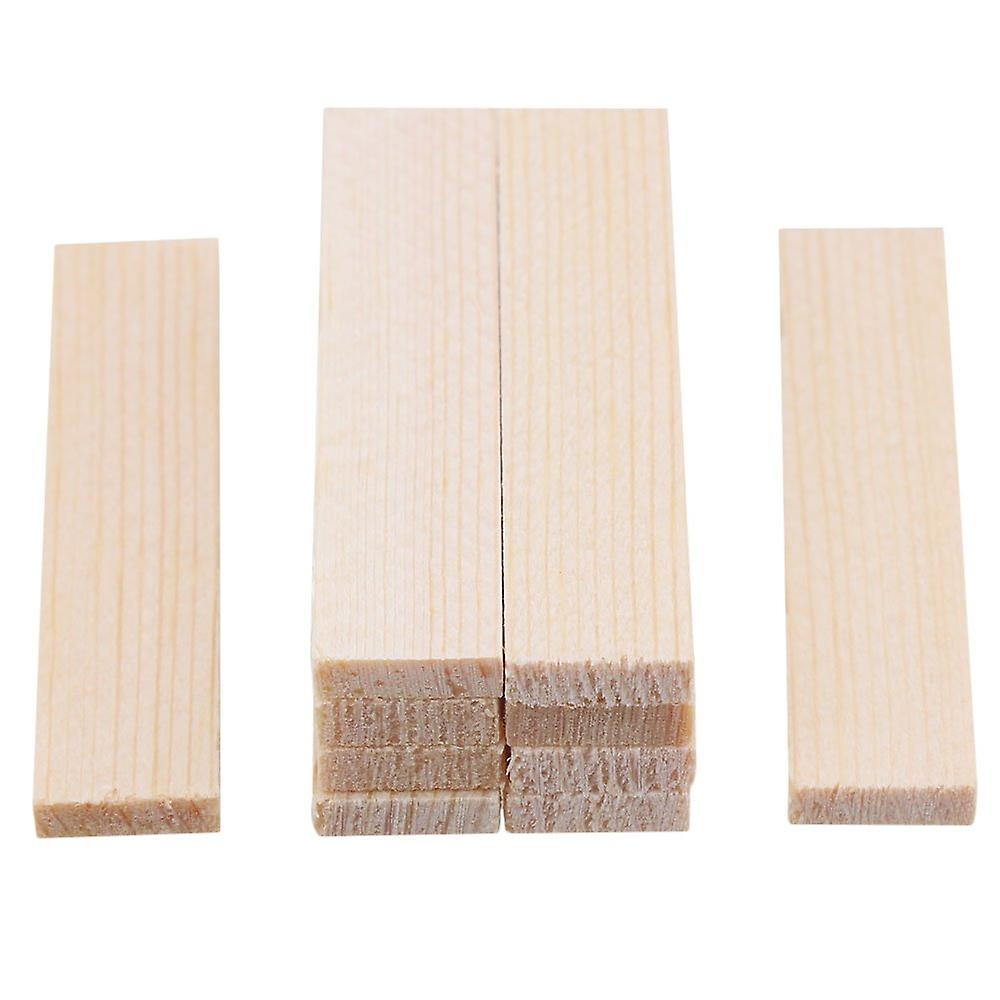 10 Pieces 50mm Length Square Balsa Bamboo Wood Strips for Model Making