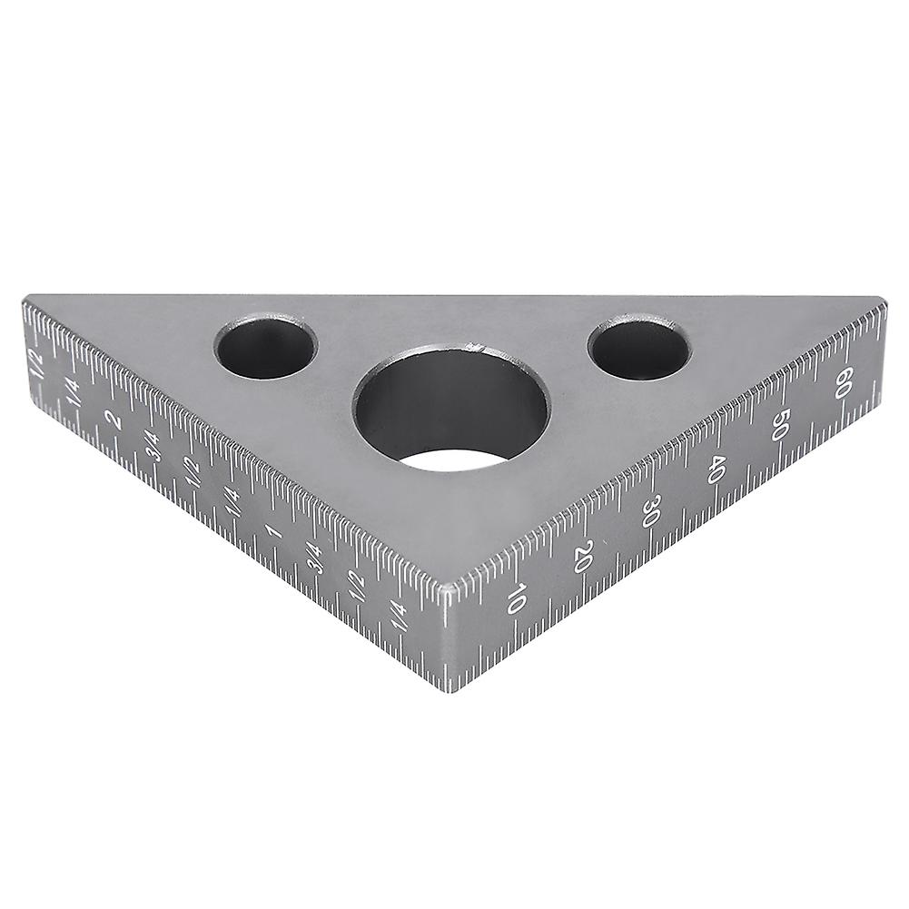 Triangle Ruler Aluminum Alloy 45/90 Degree Frosted Right Angle Gauge Woodworking Tool
