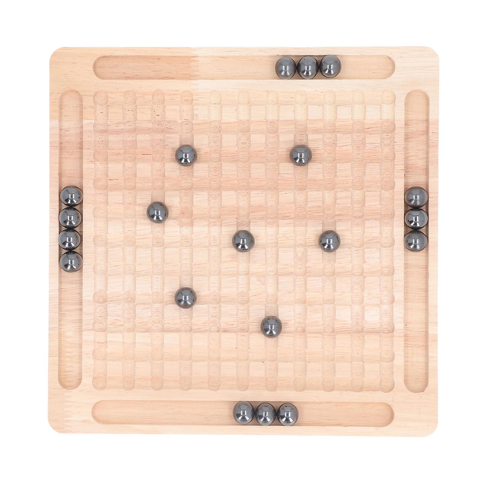 Magnetic Chess Game with Wooden Board 20pcs Stones Educational Interactive Magnetic Stones Game for Kids