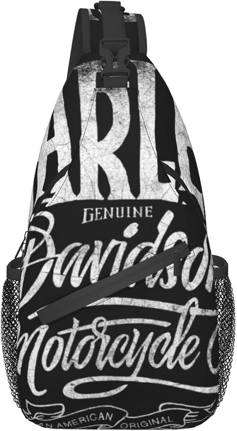 AU1720ハーレーダビッドソンスリングバッグメンズクロスボディチェストバッグボトルホルダー付きカジュアルクロスボディバッグスポーツ旅行ハイキングサイクリング