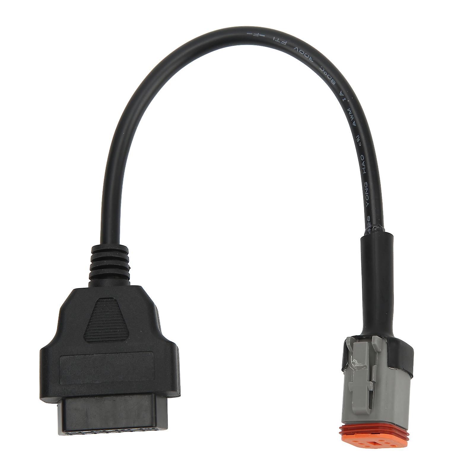 Motorcycle OBD2 6 Pin Diagnostic Adapter Convenient Cable Fuel Efficient for Safe Riding 