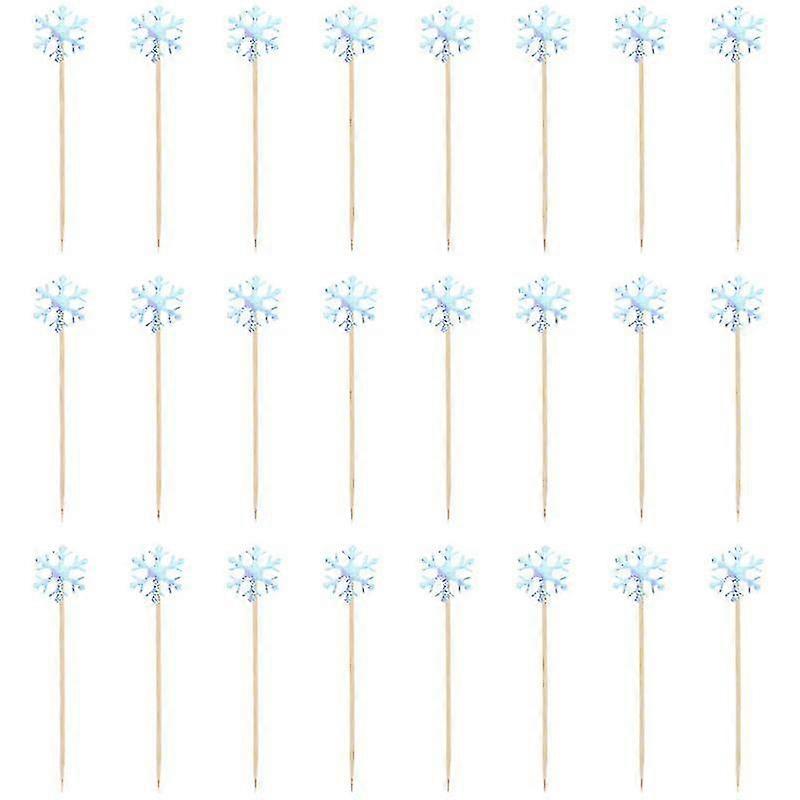 50pcs cake decorations , Snowflake Cake Toppers