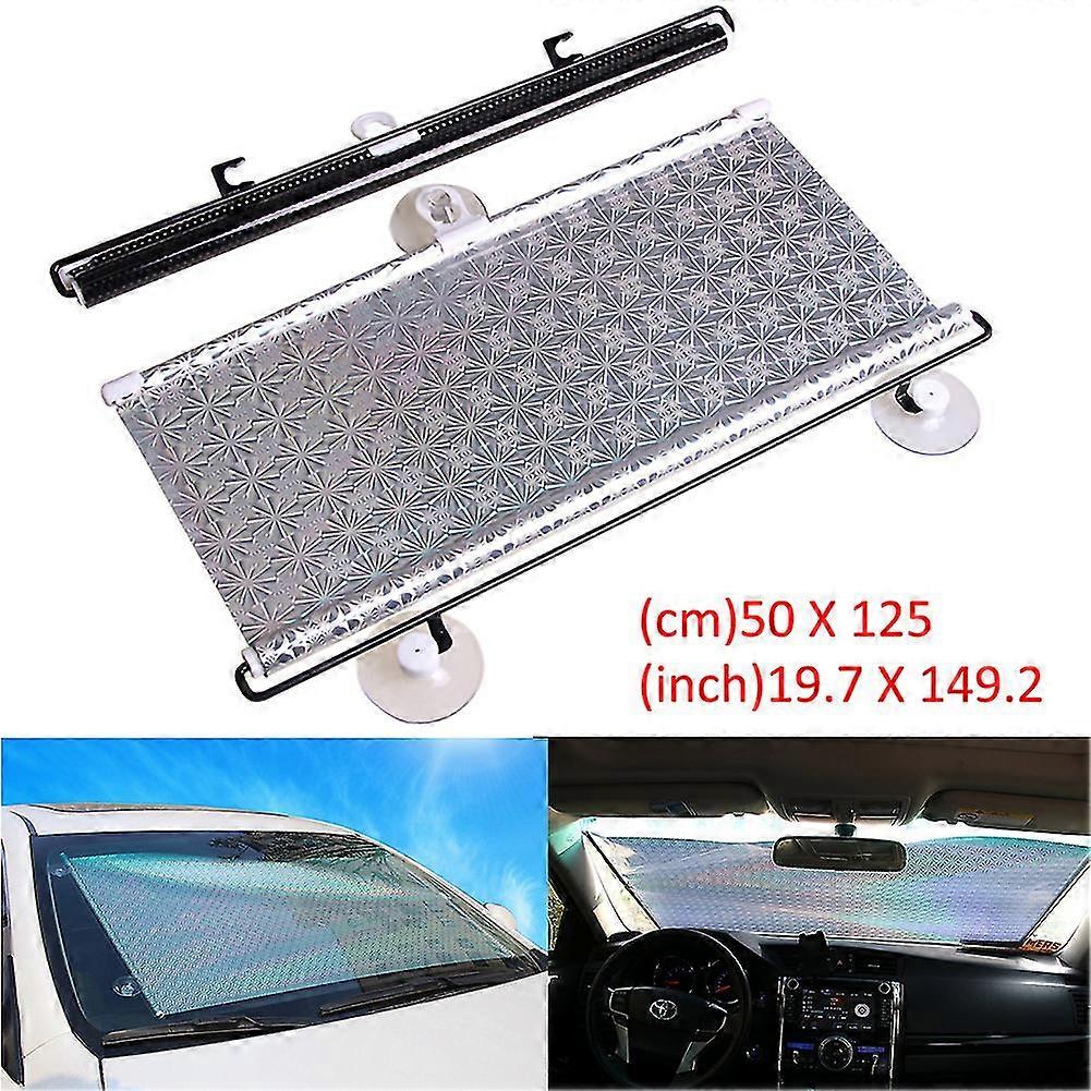 Exquisite Car Sunshade Retractable Windshield Car Window Shade Car Front Sun Block Auto Rear Window Anti-uv Protection Sun Visor
