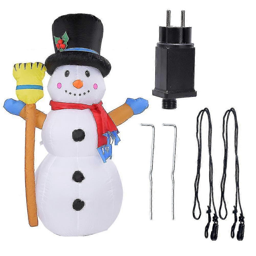 1.2M christmas yard decoration rotating colorful lights inflatable snowman model 100-240veu