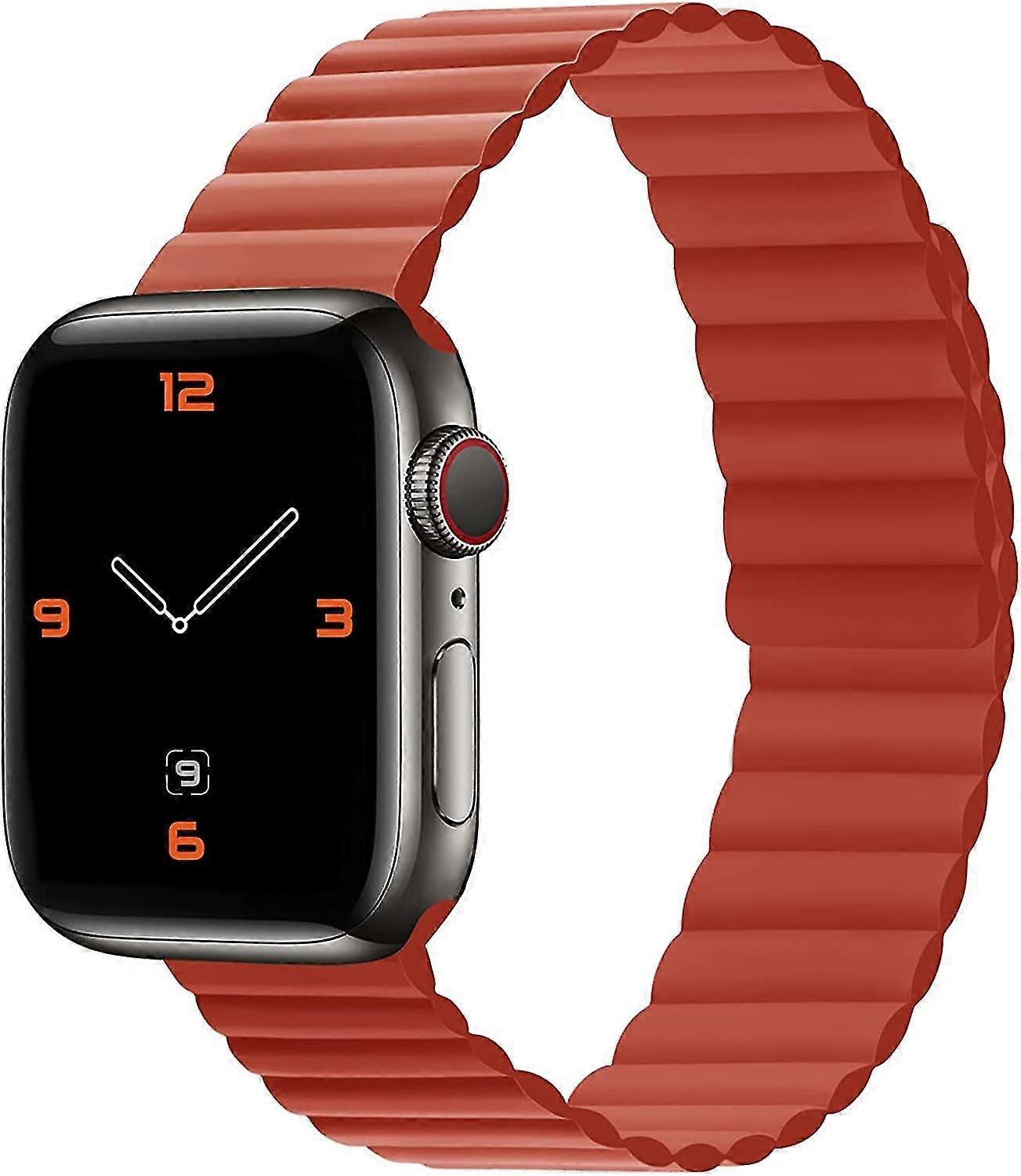 Compatible With Apple Watch Band 40mm 38mm - Enhanced Adjustable Leather Strap With Magnetic Closure System For Iwatch Series Se/6/5/4/3/2/1