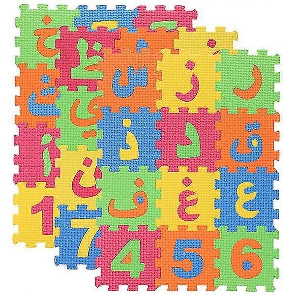 36pcs العربية الأبجدية حصيرة الكلمة الرسالة حصيرة العربية رسالة حصيرة لغز الطفل الزحف حصيرة الرضع الكلمة حصيرة