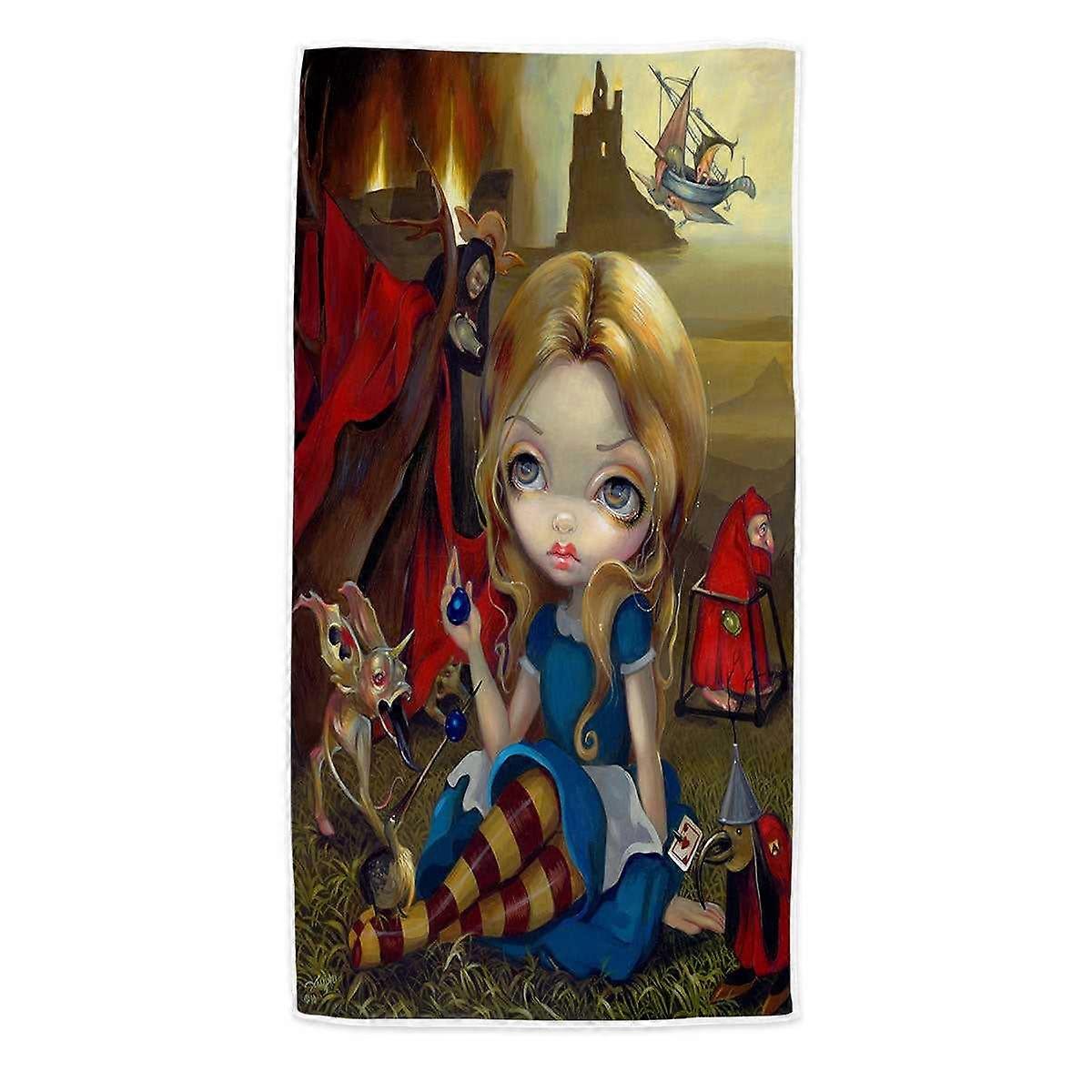 Alice and the Bosch Monsters Microfiber Beach Towel