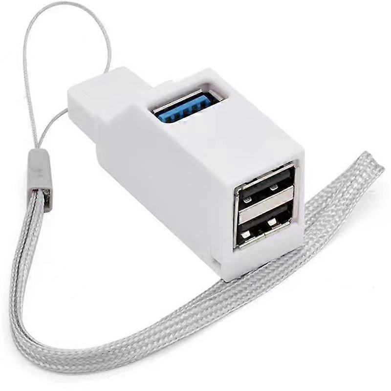 Portable Multi-Interface Hub Splitter USB3.0 High-Speed Hub White