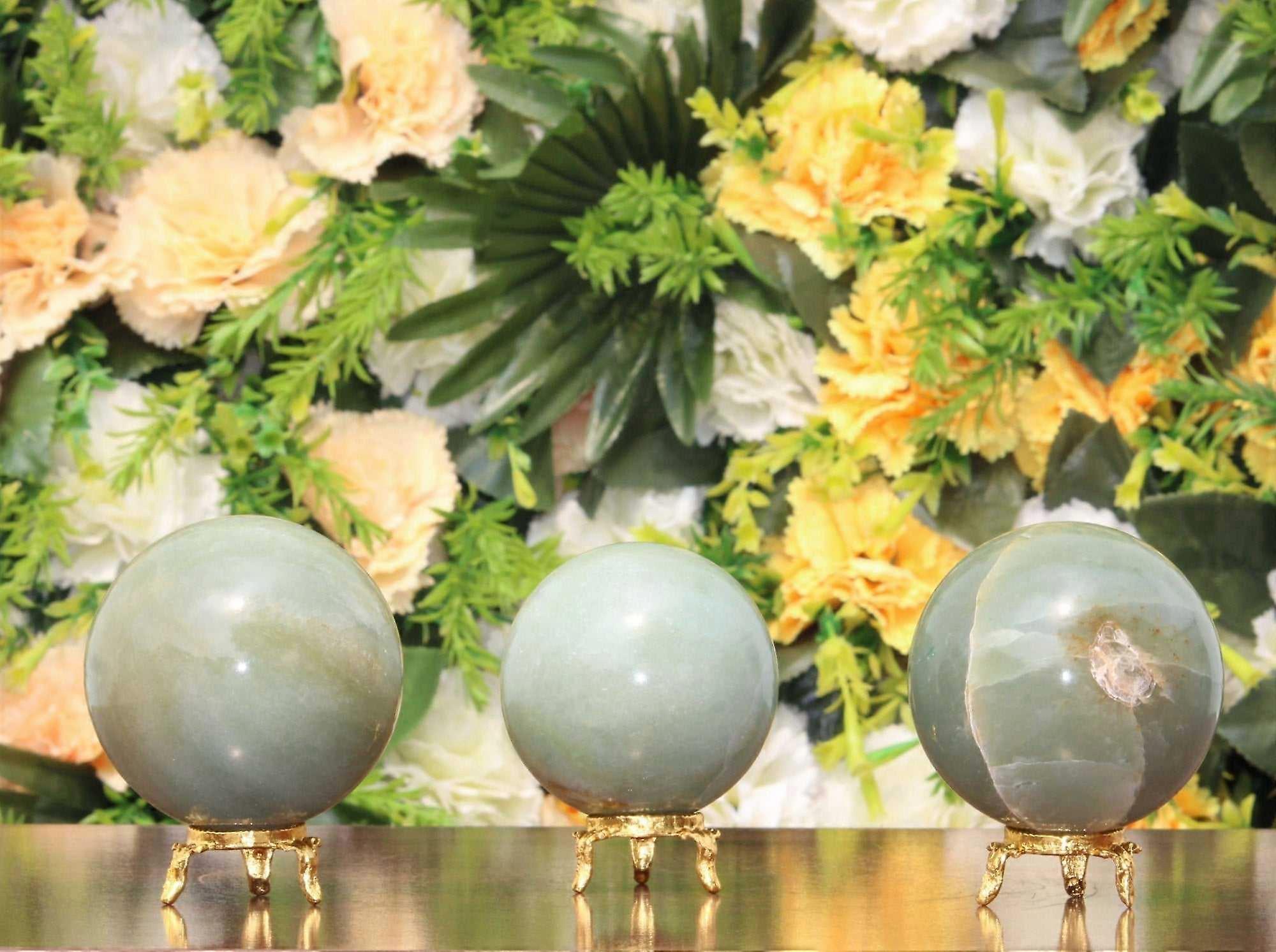 Green Aventurine Sphere with Stand