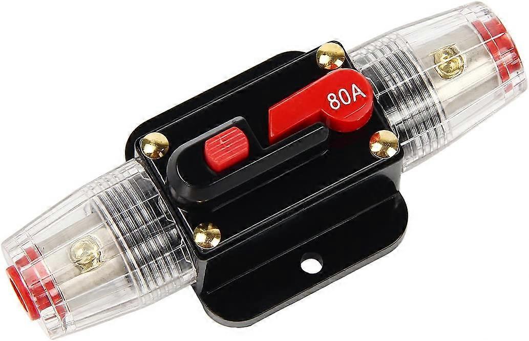 Automatic Circuit Breaker 12V - 24V DC Automatic Protection with 80A Fuse Reset Manual Switch
