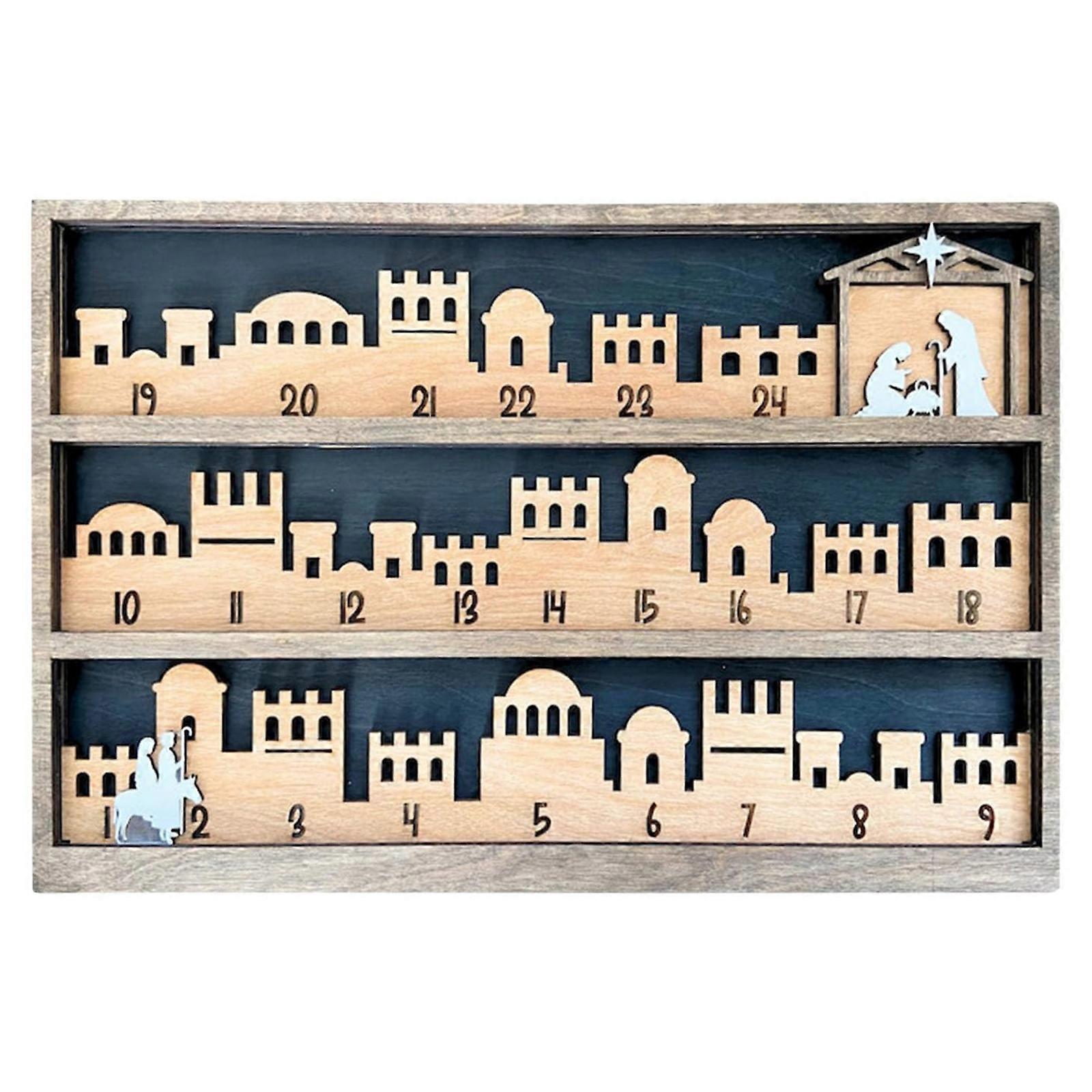 Nativity Advent Calendar 2025, Christmas Vacation Advent Calendar Home Decor