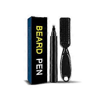  Waterproof Beard Filling Pen Kit Waterproof Beard Brush Natural Looking Tool