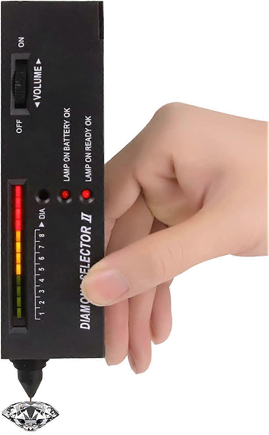 Diamond Detector High Accuracy Exquisite Diamond Gemstone Detector Portable Diamond Tester Detector Pen LED Moissanite Diamond Tester Detector