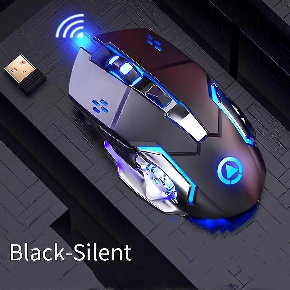 Wireless Mechanical Gaming Mouse Backlit Rechargeable Ergonomic Mute Mice Gifts