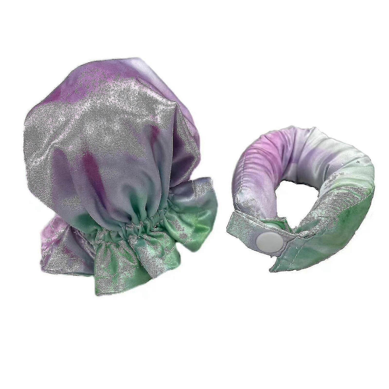 Satin Heatless Curling Set - Curling Stick + Curly Hair Cover,big Wave Sleep Lazy Person Curling Hair Artifact - Snngv PK