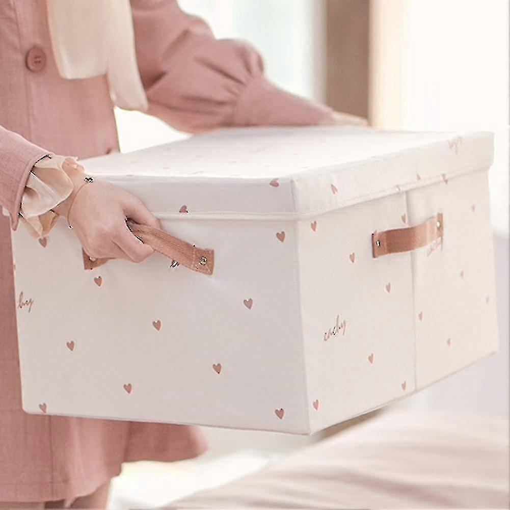 Large Capacity Storage Boxes With Lids Folding Storage Box(white)