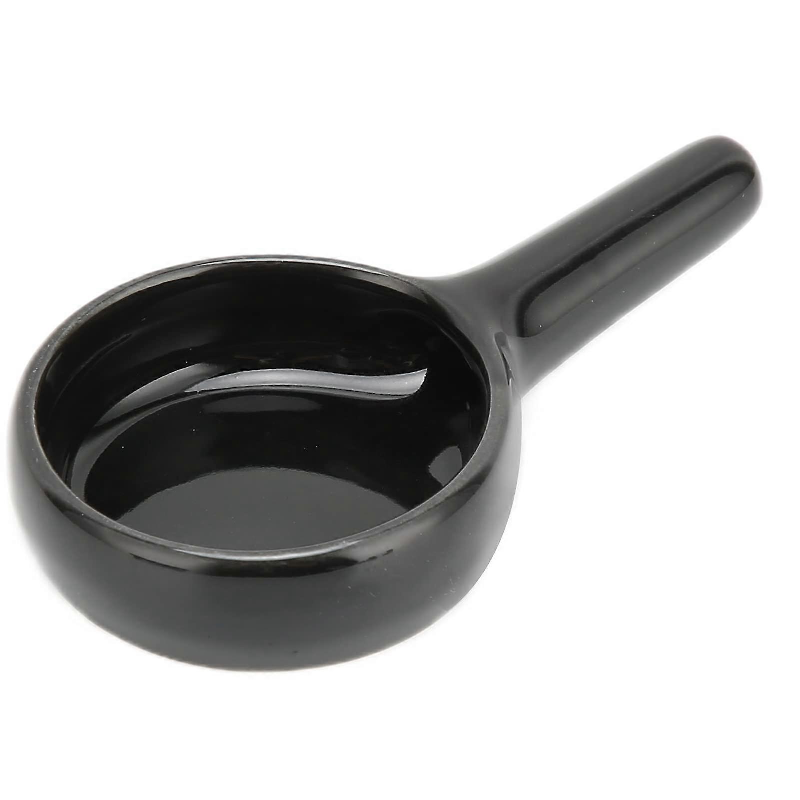 Tealight Wax Warmer Candle Spoon, Ceramic Little Candle Spoon Candle Holder for Essential Oil Burner Tealight Fragrance Warmer(Black)