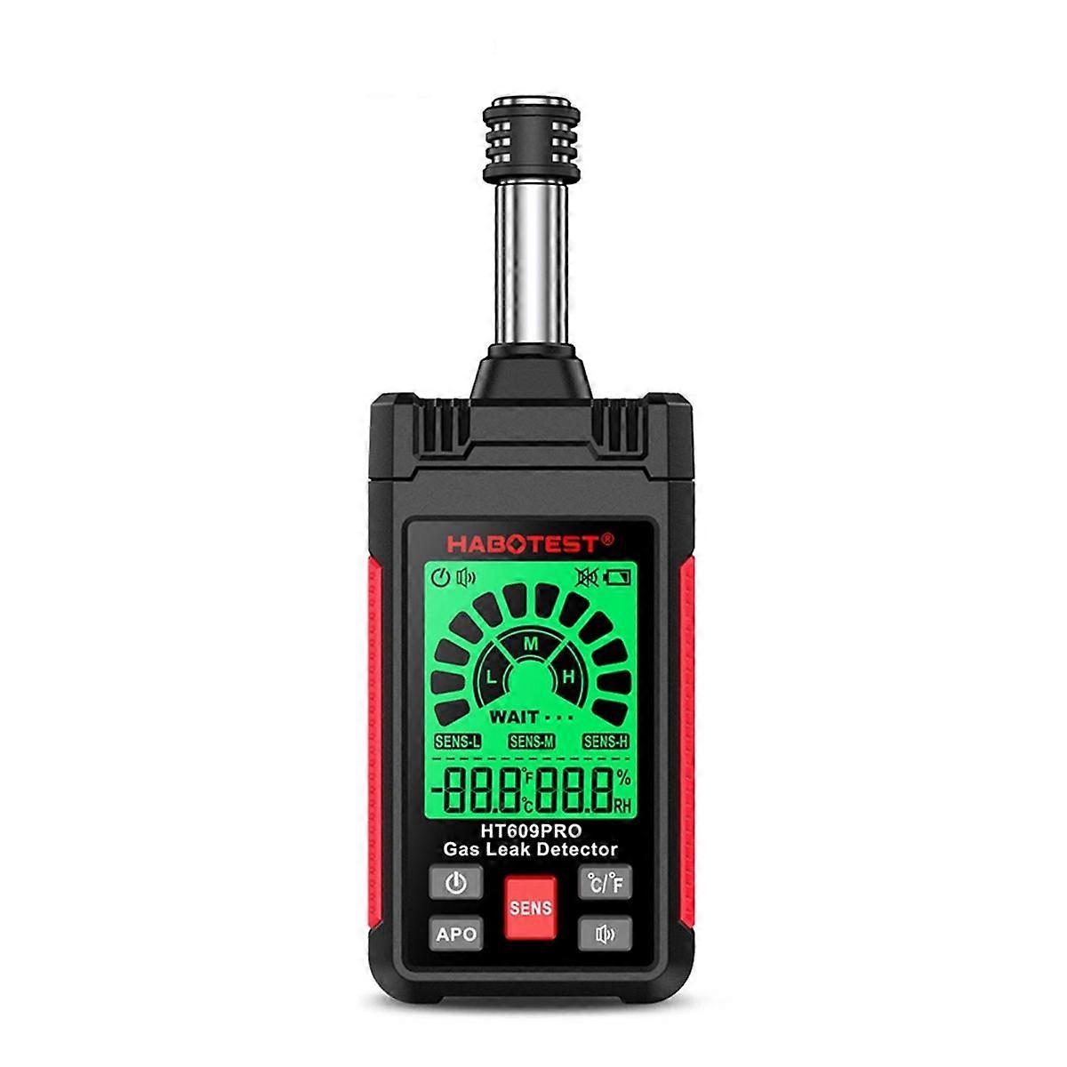 HT609 Pro Combustible Gas Detector Retractable 50-1000PPM Sound & Screen Alarm Natural Methane Gas Detector