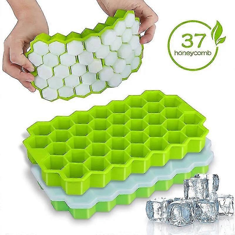 1stk Honeycomb 37 gitter terning bakke maker med låg DIY isform