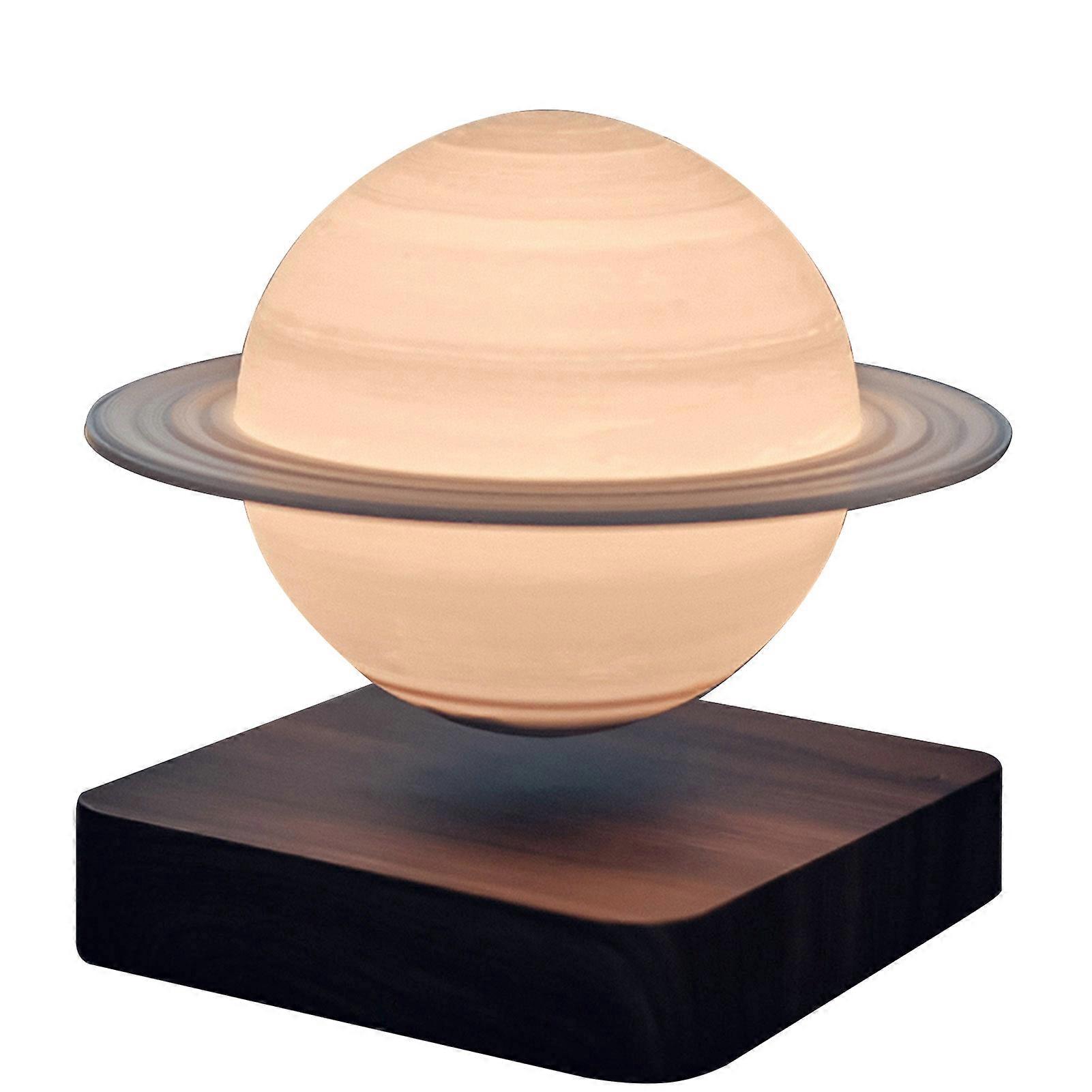 3D Printing Levitation Saturn Lamp Wood Grain Base Wireless Induction Night Light Home Decoration