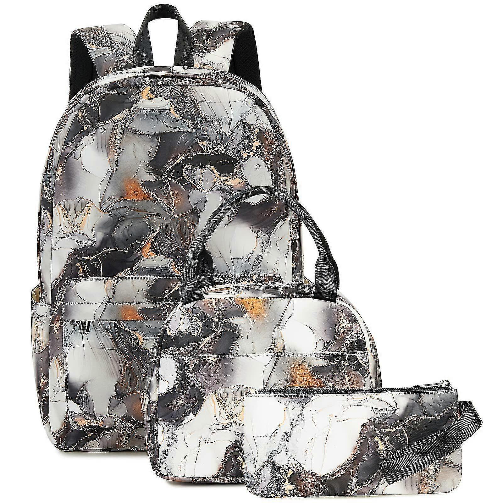 スクールバックパック、女の子/子供用バックパック、スクールバッグ、ティーンエイジャー、スクールバックパック、子供用、ランチパックとペンケース付きスクールバッグセット