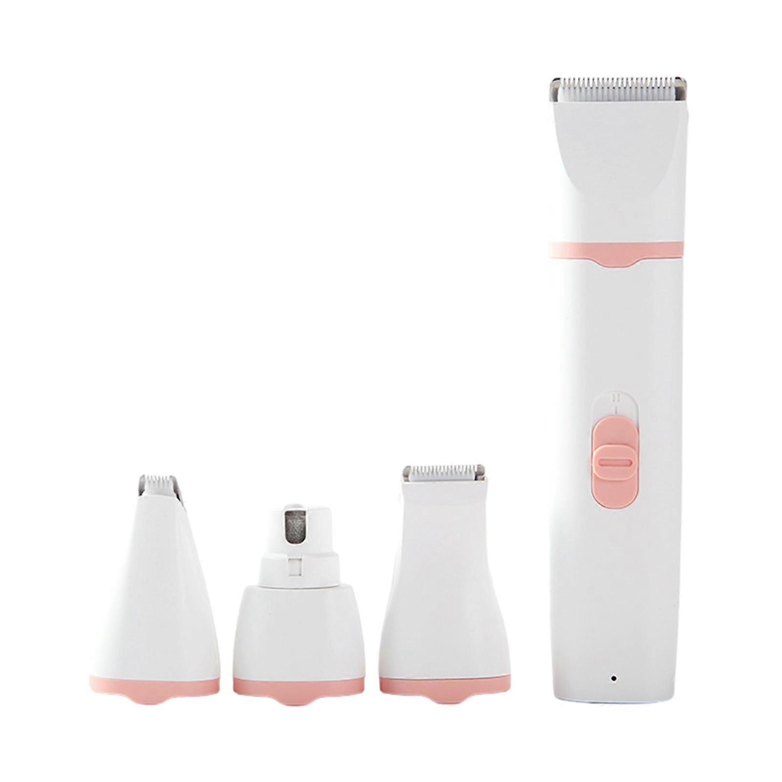 4-in-1 Pet Electric Clipper Set Non Slip Handle Hair Trimmer for Kittens Puppy Cat Dog