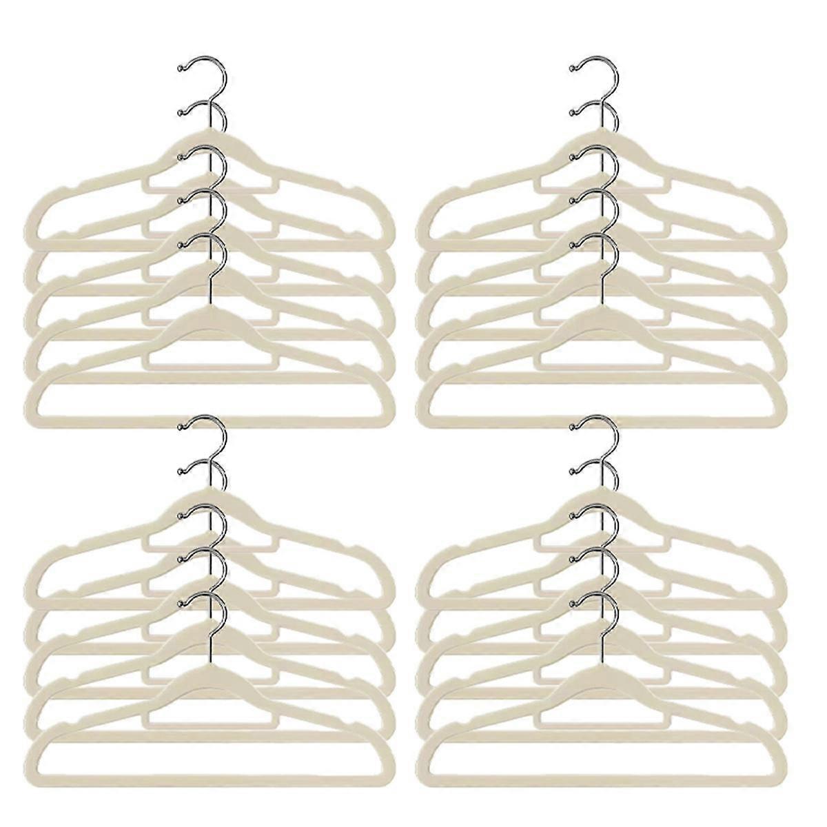 Flocking Hanger Household Clothes Hanging Finishing Rack Non-Slip Seamless Clothes Support Wardrobe