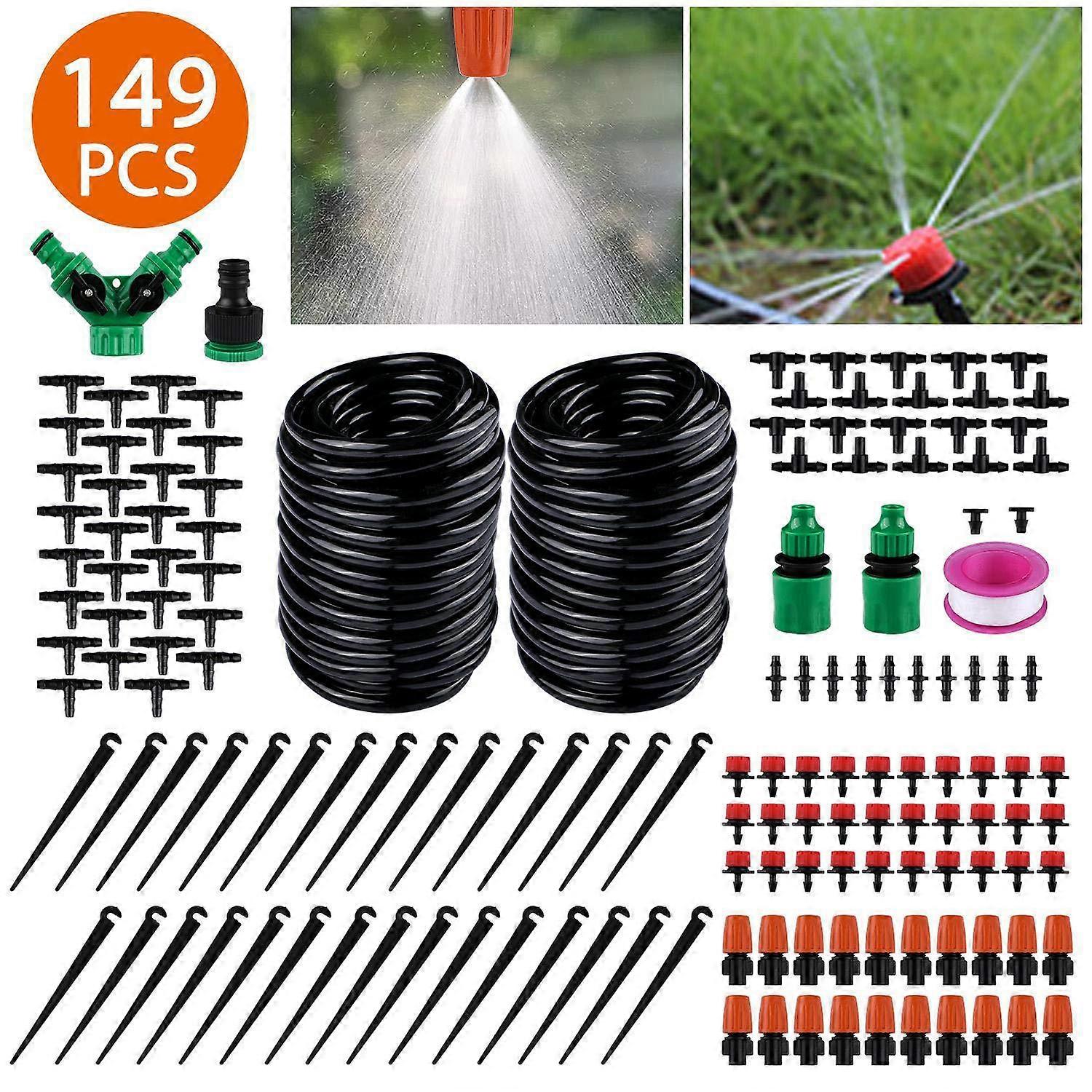 Irrigation Drip Kit,Garden Irrigation System,Adjustable Automatic Micro Irrigation Kits-30M