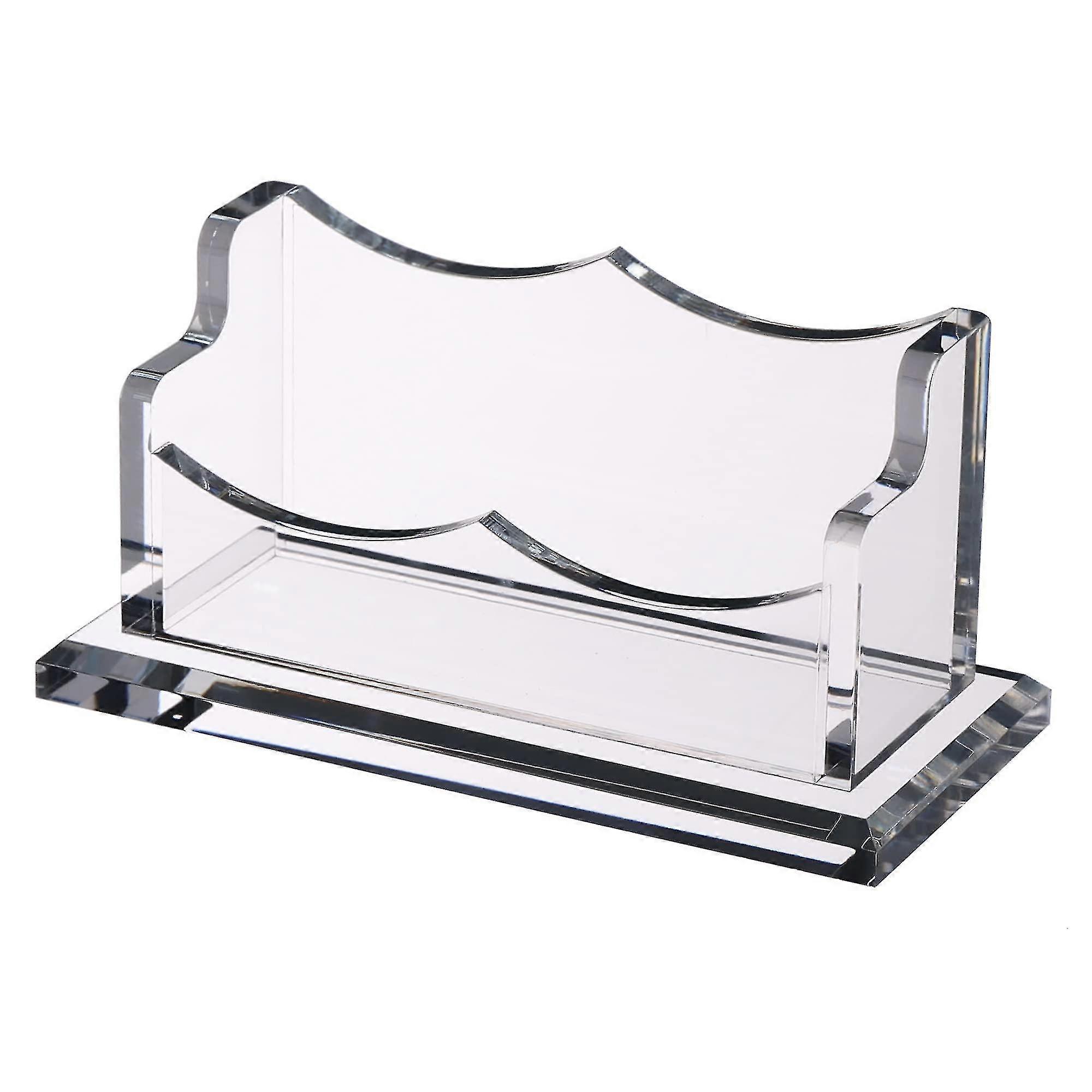 Business Card Holder On Desk Acrylic Card Display Stand Office Accessories