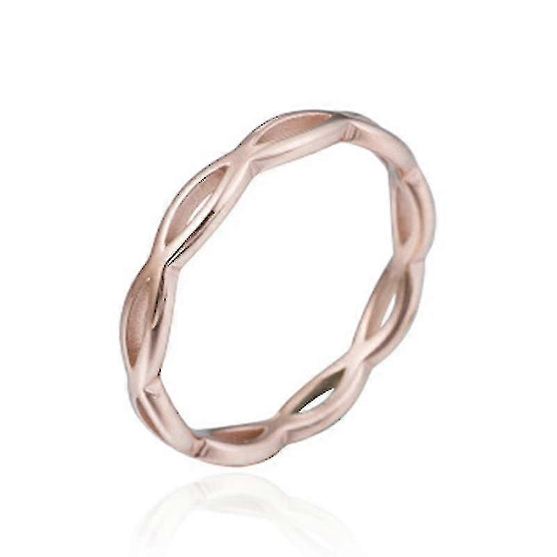 Rose Gold Plated Openwork Figure 8 Ring - Simple Rose Gold Openwork Figure 8 Ring