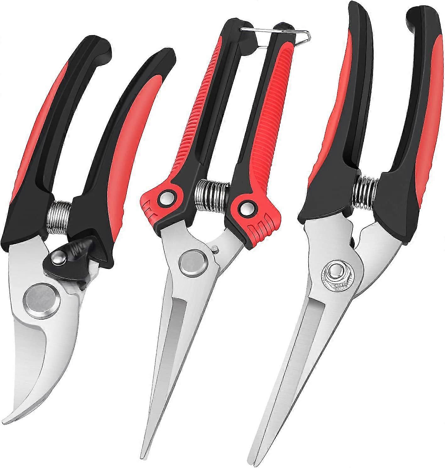 Secateurs - 3 Pieces Heilwiy Pruning Shears Ergonomic Pruning Shears - Pruning Shears Gift